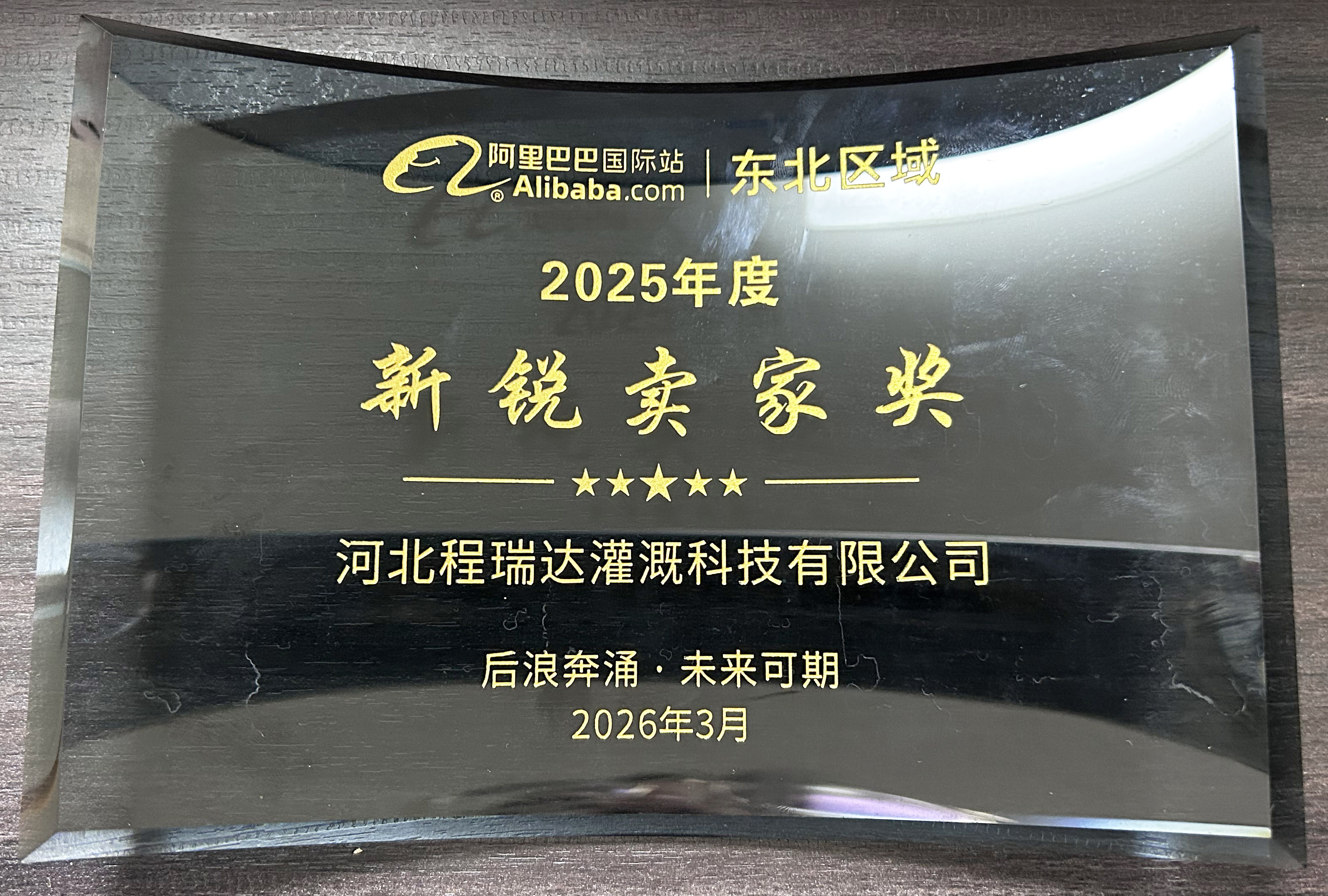 嘉峪关程瑞达灌溉 | 荣获阿里国际站新锐卖家奖